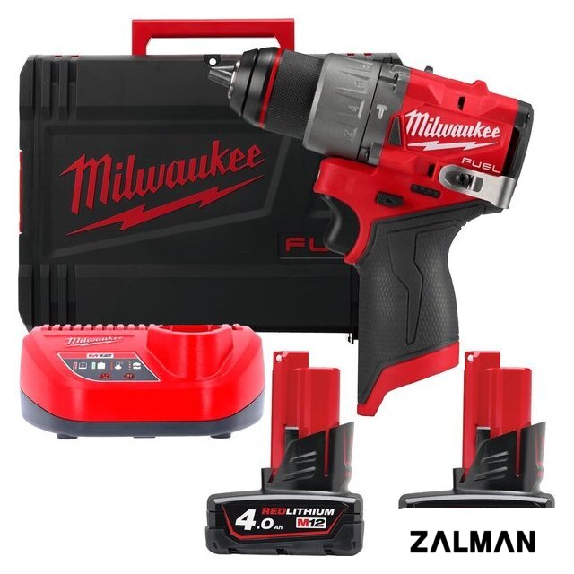 Ударная дрель-шуруповерт Milwaukee M12 FUEL M12FPD2-402X 4933479869 (с 2-мя АКБ 4 Ач, кейс)