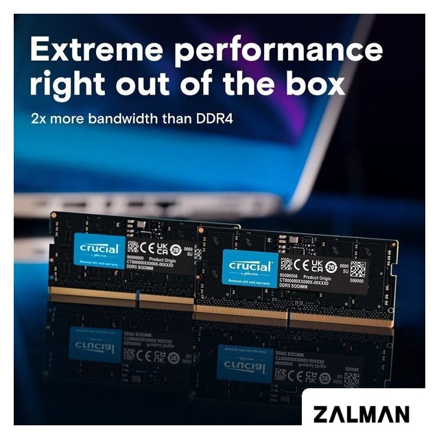 Оперативная память Crucial 8ГБ DDR5 SODIMM 5600 МГц CT8G56C46S5