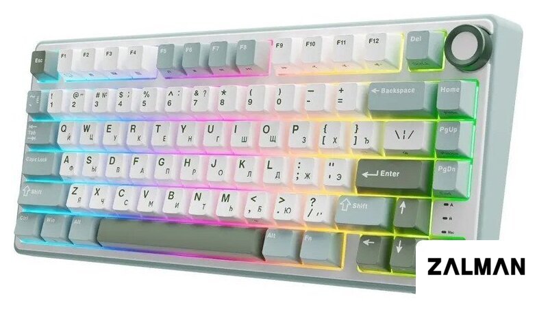 Клавиатура Royal Kludge R75 RGB Sky Cyan (RK Brown)