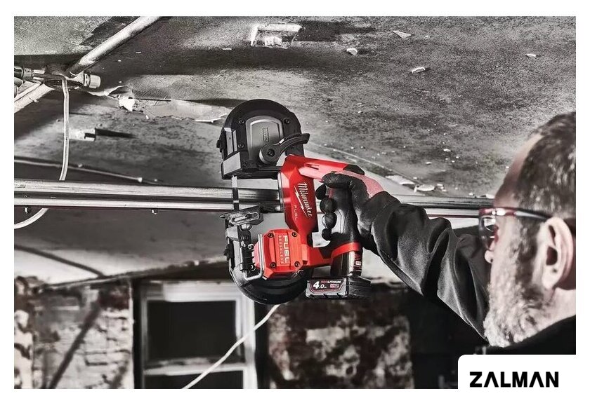Ленточная пила Milwaukee Fuel M12 FBS64-402C 4933478441 (с 2-мя АКБ, кейс)