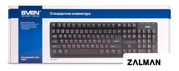 Клавиатура SVEN Standard 301 USB (черный)