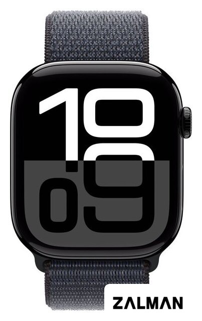 Умные часы Apple Watch Series 10 46 мм (алюминиевый корпус, черный/темно-серый, нейлоновый ремешок)