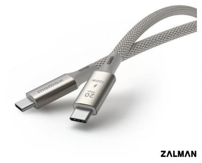 Кабель Momax DC31L USB 3.2 Gen 2x2 Type-C - USB 3.2 Gen 2x2 Type-C (1 м, серебристый/серый)