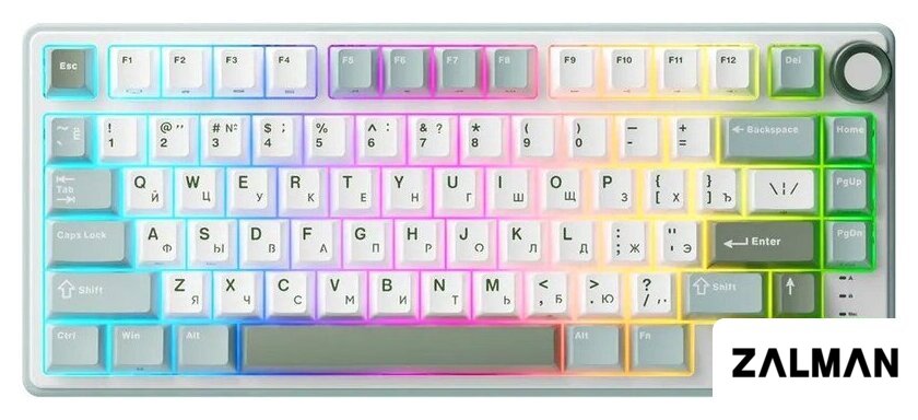 Клавиатура Royal Kludge R75 RGB Sky Cyan (RK Brown)