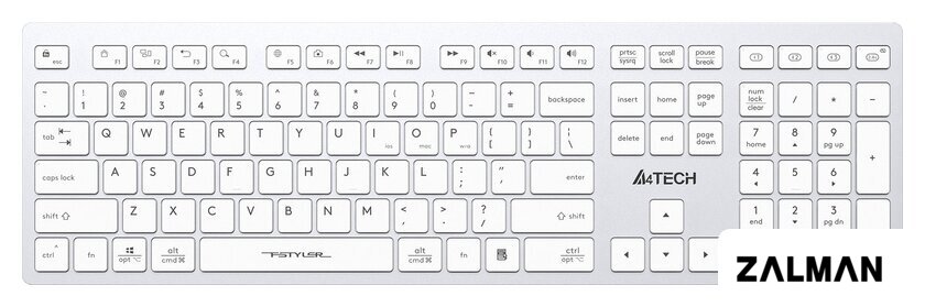 Клавиатура A4Tech Fstyler FBX50C (серебристый/белый)