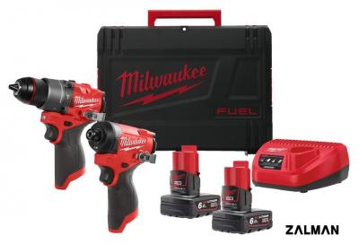 Наборы электроинструментов Milwaukee M12 FPP2A2-602X Fuel 4933480588 (шуруповерт, винтоверт, 2 АКБ, кейс)