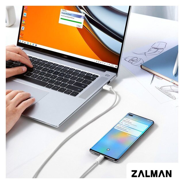 Кабель Baseus Dynamic Series Fast Charging Data Cable 100W USB Type-A - USB Type-C (1 м, белый)