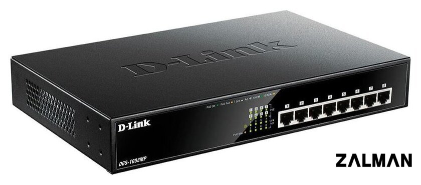 Неуправляемый коммутатор D-Link DGS-1008MP/B1A