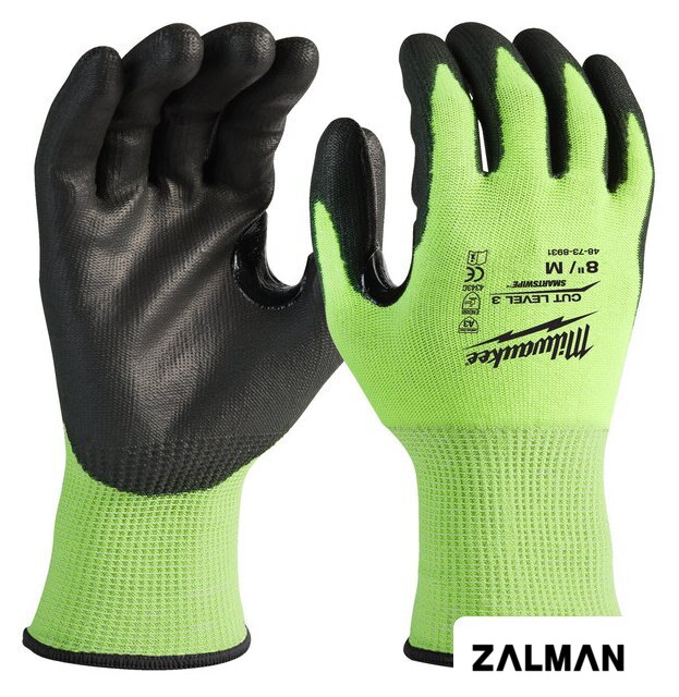 Текстильные перчатки Milwaukee HI-VIS CUT C XXL