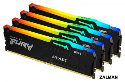 Оперативная память Kingston FURY Beast RGB 4x16ГБ DDR5 6000 МГц KF560C40BBAK4-64