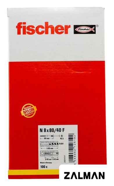 Дюбель-гвоздь Fischer N 8 x 80/40 F 513702 (100 шт)