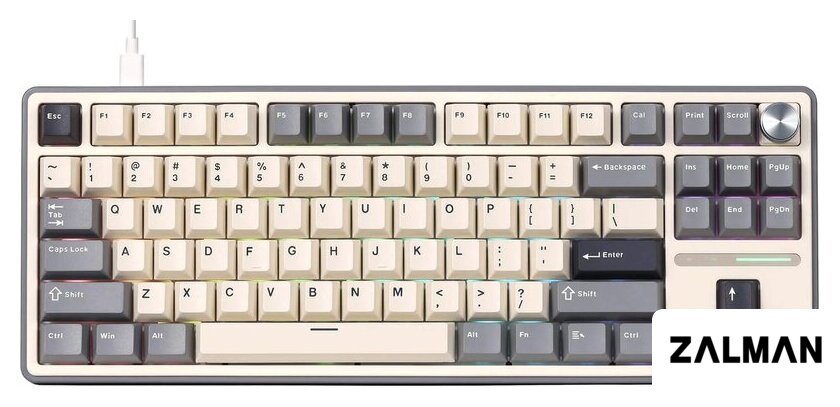 Клавиатура Royal Kludge R87 Pro RGB Half Grey (RK Cream)