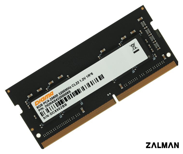Оперативная память Digma 8ГБ DDR4 SODIMM 3200 МГц DGMAS43200008S