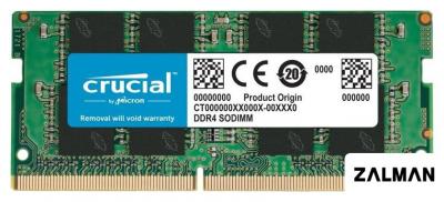 Оперативная память Crucial 16GB DDR4 SODIMM PC4-25600 CT16G4SFRA32A