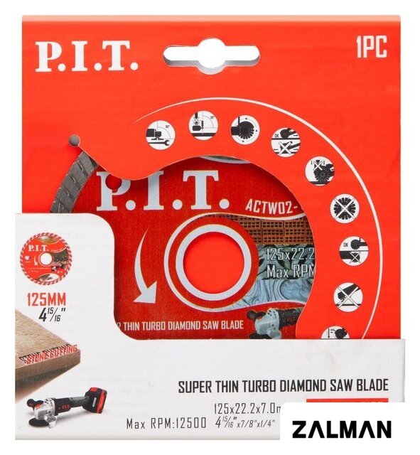 Отрезной диск алмазный  P.I.T. ACTW02-T125