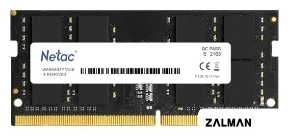 Оперативная память Netac Basic 16ГБ DDR5 SODIMM 4800 МГц NTBSD5N48SP-16