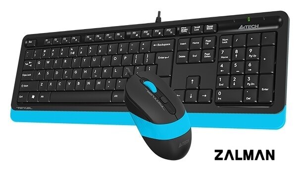 Офисный набор A4Tech Fstyler F1010 (черный/синий)