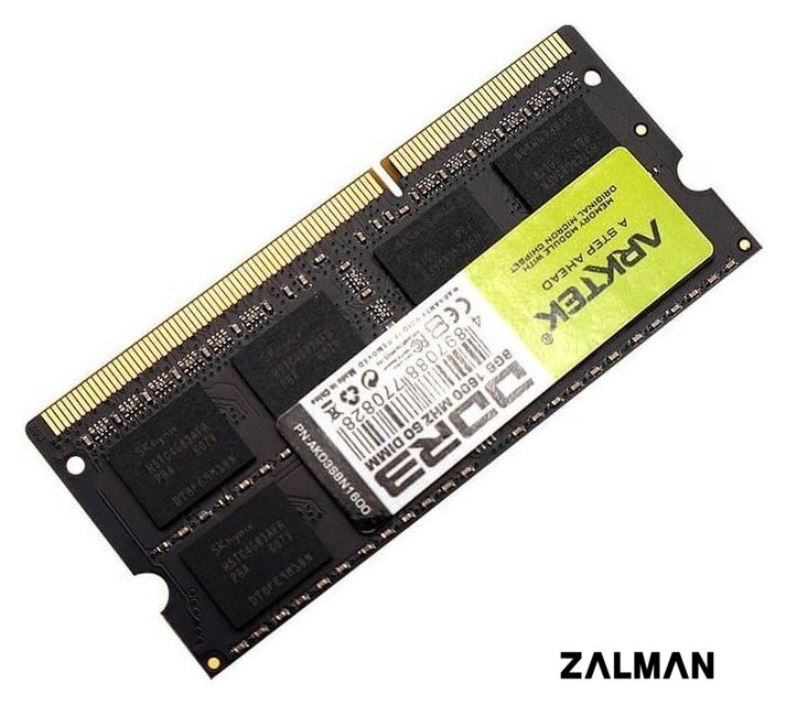 Оперативная память Arktek 8ГБ DDR3 SODIMM 1600 МГц AKD3S8N1600