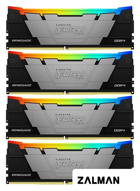 Оперативная память Kingston FURY Renegade RGB 4x32ГБ DDR4 3600 МГц KF436C18RB2AK4/128
