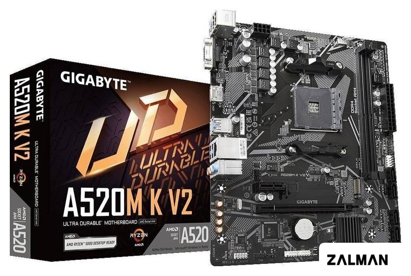 Материнская плата Gigabyte A520M K V2 (rev. 1.0)