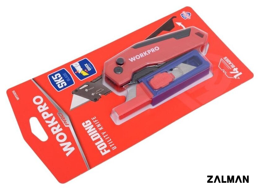 Нож строительный Workpro WP211026