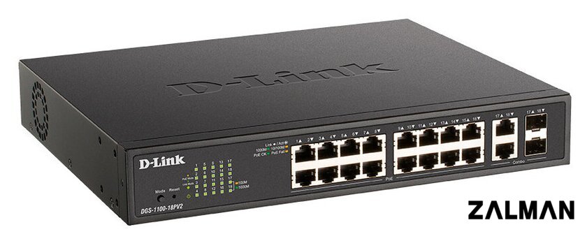 Управляемый коммутатор 2-го уровня D-Link DGS-1100-18PV2/A3A