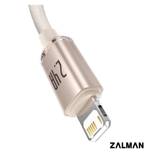 Кабель Baseus Crystal Shine USB Type-A - Lightning (1.2 м, розовый)