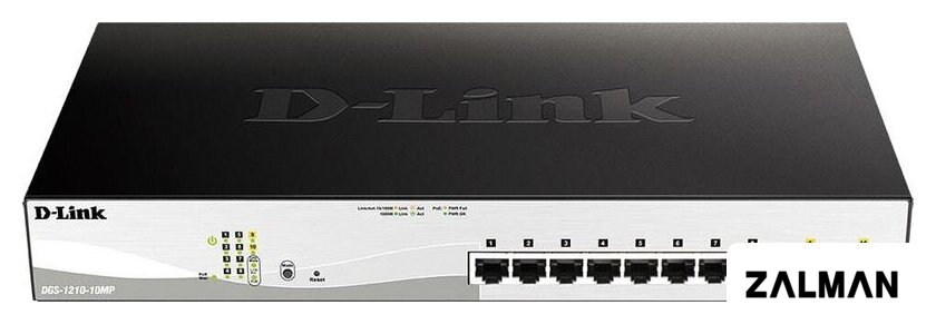 Управляемый коммутатор 2-го уровня D-Link DGS-1210-10MP/F3A
