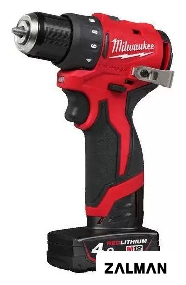 Дрель-шуруповерт Milwaukee M12 BLDDRC-402C 4933499688 (с 2-мя АКБ, кейс)
