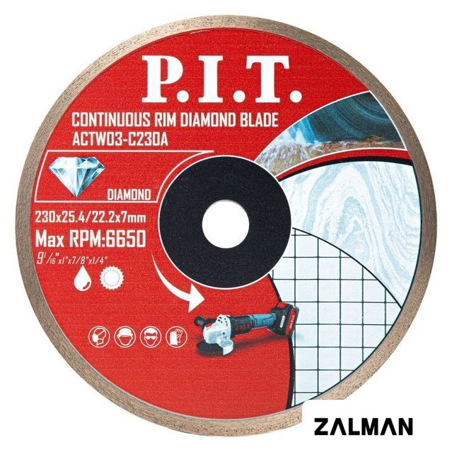 Отрезной диск алмазный  P.I.T. ACTW03-C230A