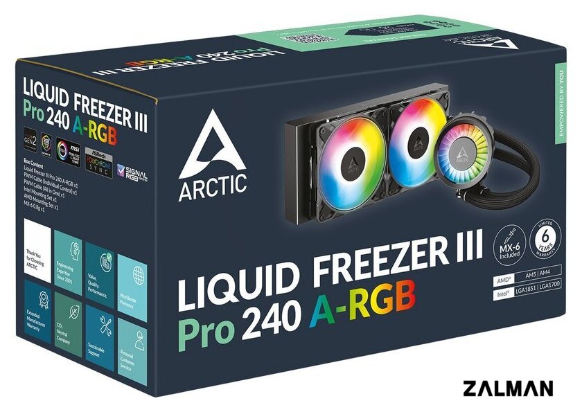 Система жидкостного охлаждения для процессора Arctic Liquid Freezer III Pro 240 A-RGB ACFRE00182A