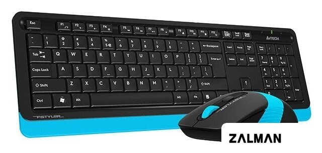 Офисный набор A4Tech Fstyler FG1010 (черный/синий)