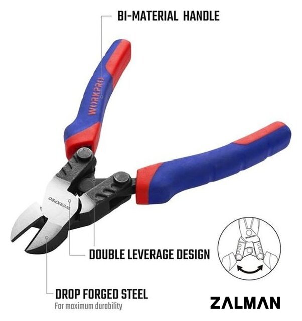 Кусачки боковые (бокорезы) Workpro WP231090